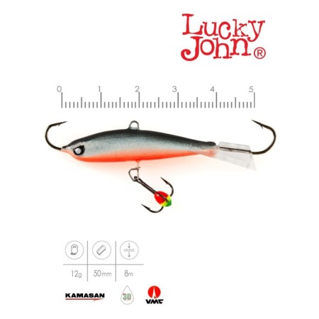 Балансир Lucky John NORDIC 4 + тройник, 4 см, цвет 58 блистер-1