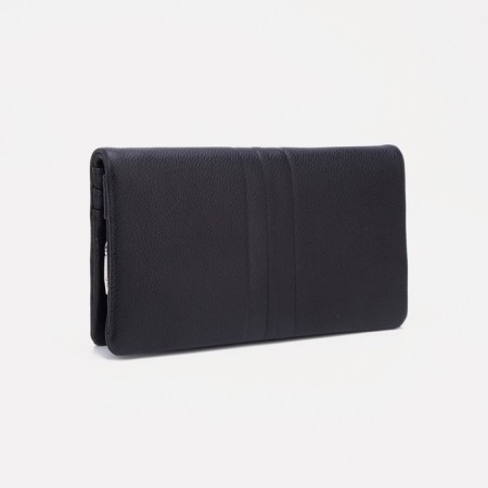 Women's wallet on magnets, black color-1