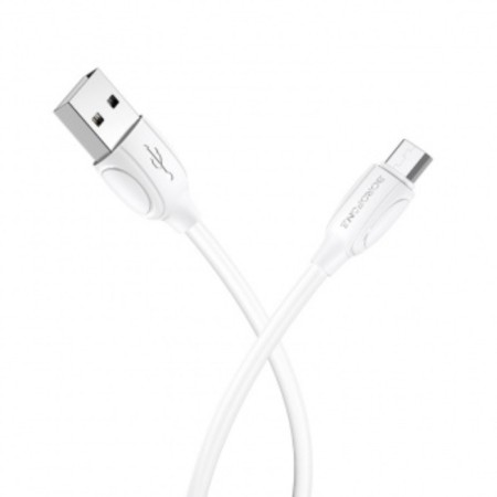 Cable Borofone BX19, MicroUSB - USB, 2.4 A, 1 m, white-2
