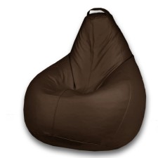 The pear-pear chair is positive, size m, diameter 70 cm, height 90 cm, artificial leather, brown gloss color
