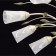 Chandelier "Delight", 10x60W E14, white color, gold
