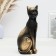 Figure "Cat Pharaoh" Black in gold, 28cm