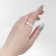 Ring Ceramics "Duo" with glass, cutting rhombus, white color in gold, 18 size