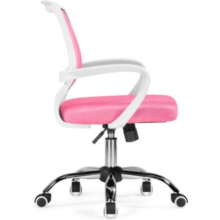Children's armchair Ergoplus metal/fabric, chrome/pink 61x55x84 cm-3