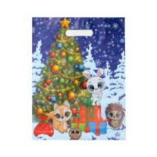 New Year's Company package, polyethylene with a cut pen, GL 40 x 31 cm, 60 μm