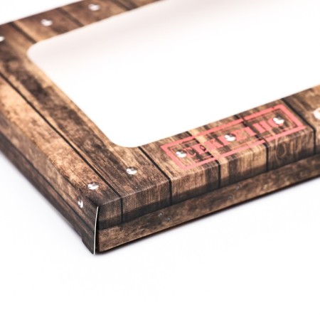 Gift box for tiles of chocolate, with a strategic stock window, 17 x 8 x 1.4 cm-3