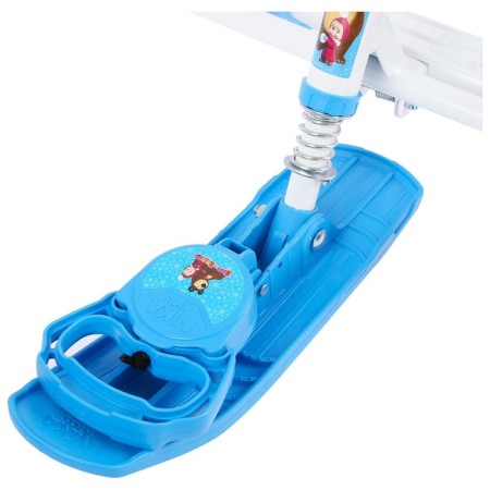 Snow -chapel "Masha and the Bear", SMM2, with a back and a seat belt, the color is blue/white-5