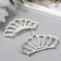 Decor for creativity Metal "Tiara with pearl" rhinestones 3.5x6 cm