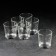 Set of low glass glasses "Geometry", 250 ml, 6 pcs