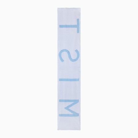 Female Bilateral Mist Blue Scarf, size 47*226cm-5