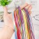 Hair threads, 90 cm, 6 pcs, brilliant color/mix