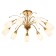 Lamp Ceiling Economy Highlight 12121/9FGD MK, 9x40W, E14, 35x70x70 cm, gold color