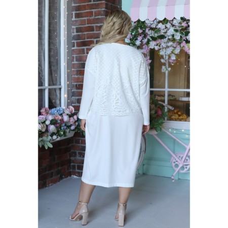Female dress, size 60, white color-3
