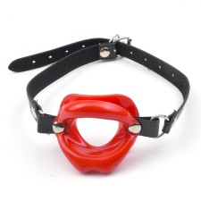 Gag BDSM Oka-hpki, gag in the form of lips, adjustable belt, 5 x 4.5 cm, red 99246