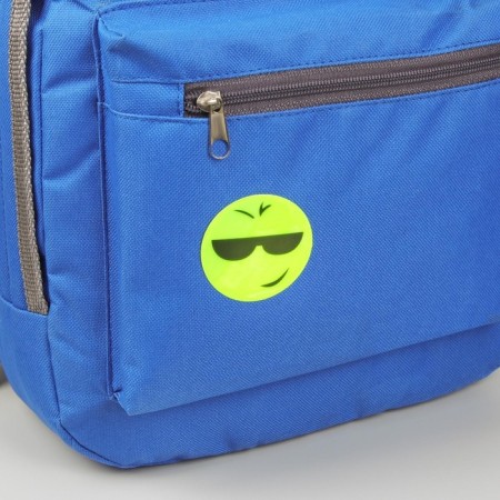 Reflective stickers "smiles", d = 5 cm, 4 pcs on the sheet, yellow color-1
