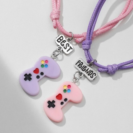 Bracelets "Demetrons" game joysticks, lilac-pink color, 7 cm-2