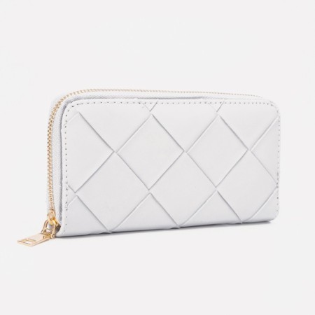 Women's wallet with lightning, white color