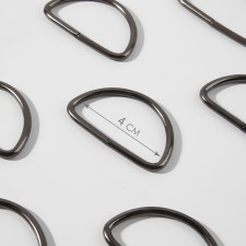 Semi -ring for bags, d = 40 mm, thickness - 3 mm, 10 pcs, nickel color