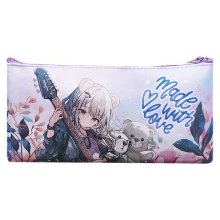 Penal soft, 1 compartment, 108 x 205 mm, flat, calligrata PMP 01-20 "Anime" Blue-2
