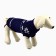 Clothing for dogs. Knitted sweater with "New Year" ornament, blue, size XL