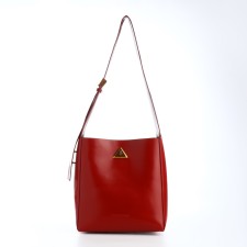 Women's bag on the Textura screw castle, small size, burgundy color
