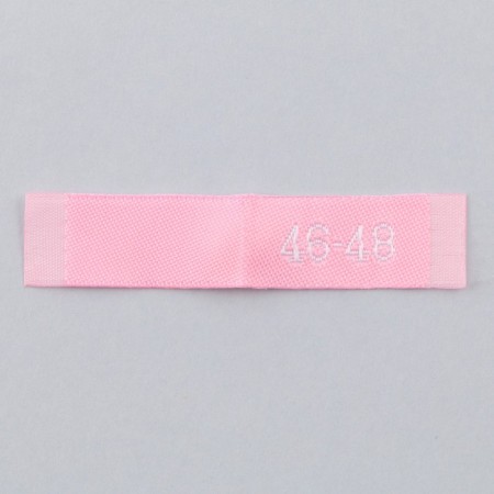 Textile strip "46-48", 5 x 1.1 cm, pink color-3