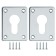 Decorative lining Fuaro ESC083-CP-8, on a cylinder, chromium color, 2 pcs.