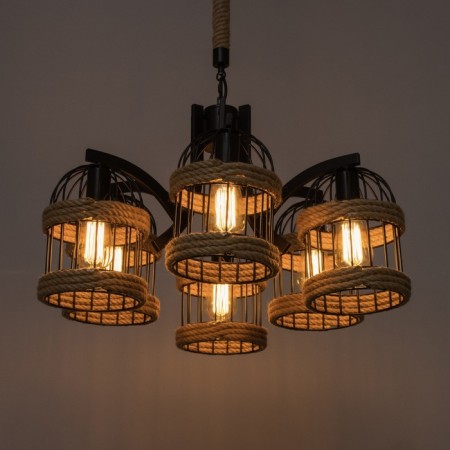 Senza chandelier 6he27 Black 74x39x20 cm-2