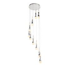 Suspension lamp ST LUCE. SL405.103.10. Bochie. 10x7 W, LED, 3000K, 3500 LM, 45x45 cm, chromium color