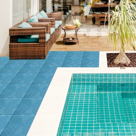 Modular coating, 40 × 40 × 1.8 cm, plastic, blue, set 6 pcs.-7