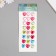 Sticker of rhinestones plastic "Hearts" 24 pcs on a sheet mix 7.2x17.7 cm