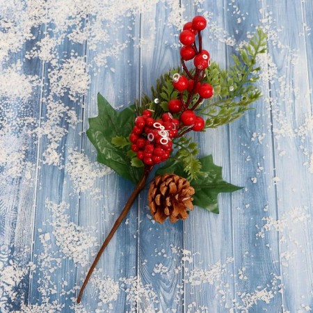 Decor "Winter Magic" needles of berries bumps, 27 cm-1