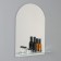 Mirror in a bathroom with a shelf, semi -oval, 35 × 50 cm
