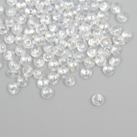 Glass beads 4 mm "drip. Ice fog" 10 g