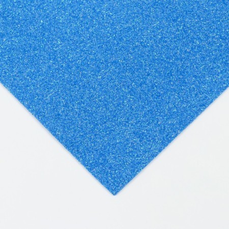 Foamiran glitter 2 mm, 50x50 cm, blue n05-1