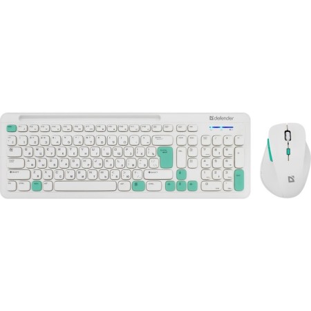 Keyboard set and Defender Cerrato C-978, membrane, 1600 dpi, USB, white mouse