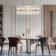 Suspended Bogate’s Allure 486/10, E14, 10x60W, 1200x170 mm, brass color