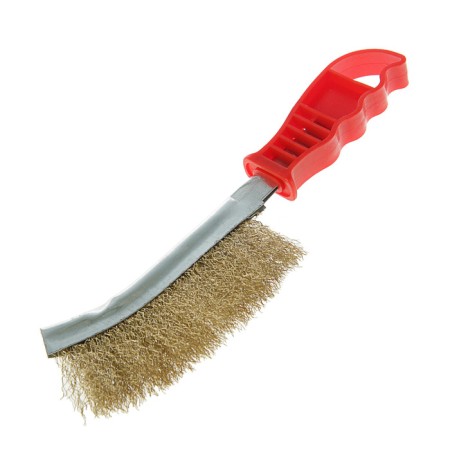 Metallic manual scrap brush, plastic handle