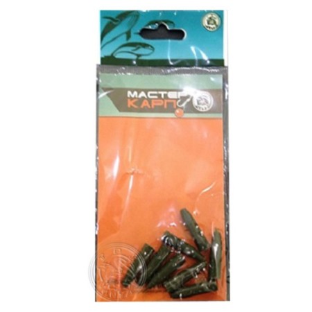 Silicone cone for clip, size l, green color, 10 pcs.