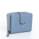 Women's wallet on the button, blue color