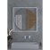 Mirror in a baguette frame with LED lighting 15 W, 70x70 cm, sensory switch, warm white light,