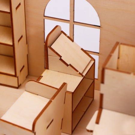 Game set of puppet furniture "Bakery"-4