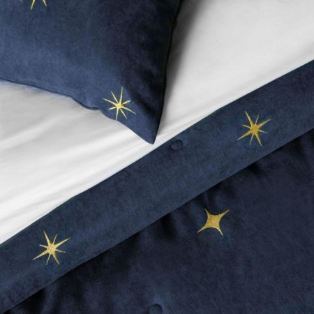 Cover with pillowcases "Bells", size 230x250 cm, blue color-3