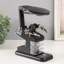 Lupa lamp set with a magnifying glass x2.5 x4.5 x25 LEDX2 from LR44 black 18.5x11.5x23 cm