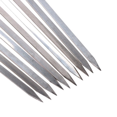 Set of skewers 10 pcs, pen - plastic, 40 cm, width - 6 mm, thickness - 1.6 mm, black-1