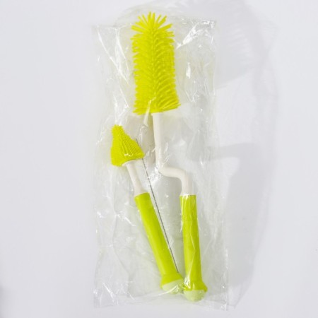 Set of brushes for bottles and nipples, 3 pcs., Green color-7