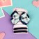 Hair set "Baby" (4 elastic bands, 1 clamp) blue-white