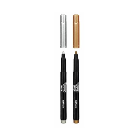 Marker-painting (lacquer) for Jovi Decor Metalic decor, gold + silver-2
