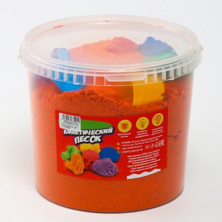 Kinetic sand "Big sandbox" with molds, 6.5 kg, mix-3