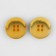 A set of buttons, 4 punctures, d = 20 mm, 10 pcs, mustard color